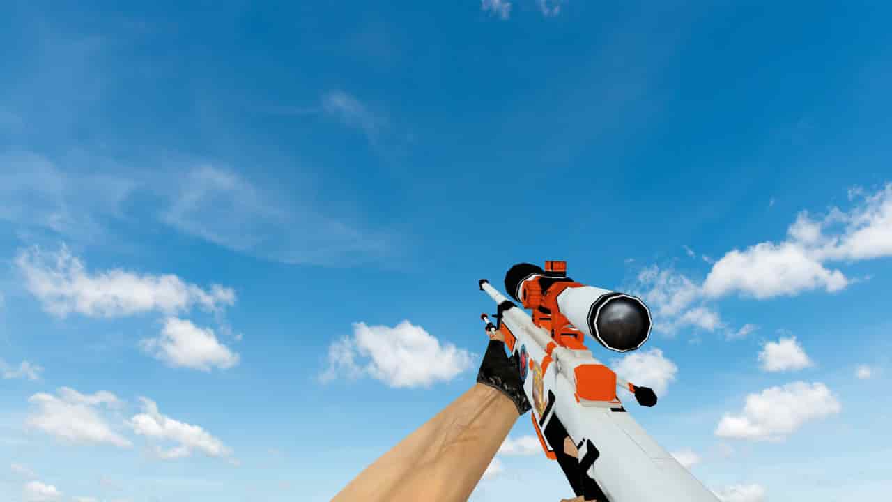 AWP «Азимов» с наклейками