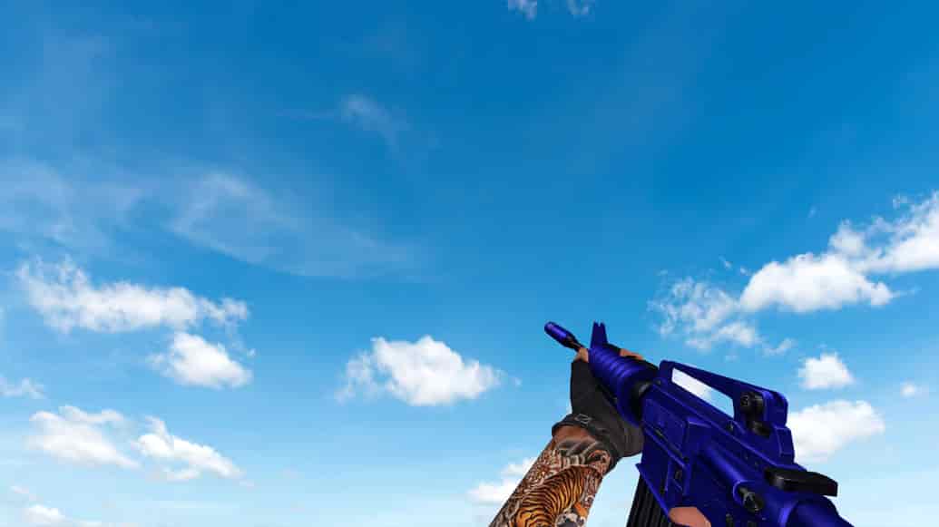 Пак моделей оружия «Blue Weapons With Tattoo»