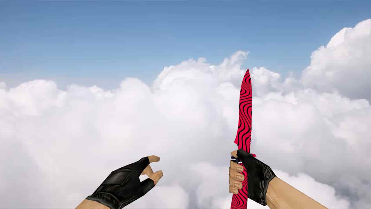 Default Knife Red Black Pewdiepie