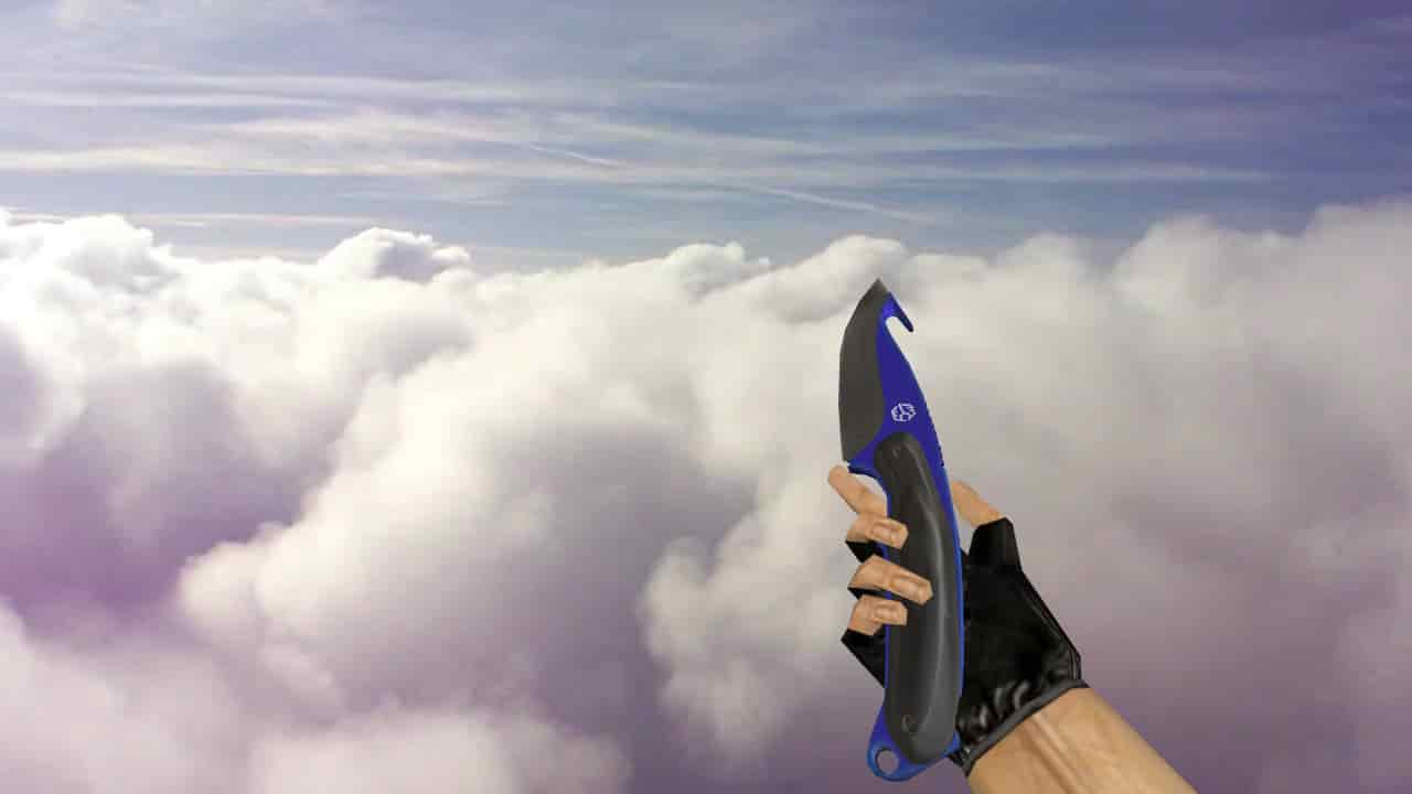Gut Knife Automatic Blue