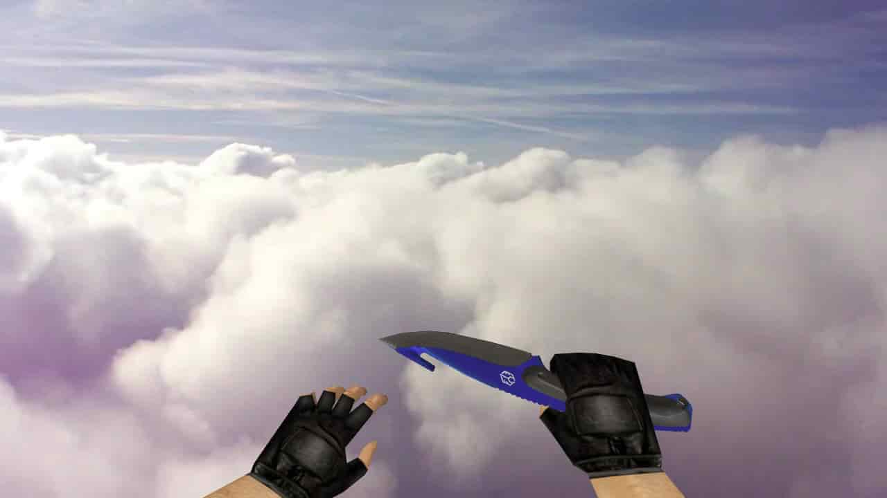 Gut Knife Automatic Blue