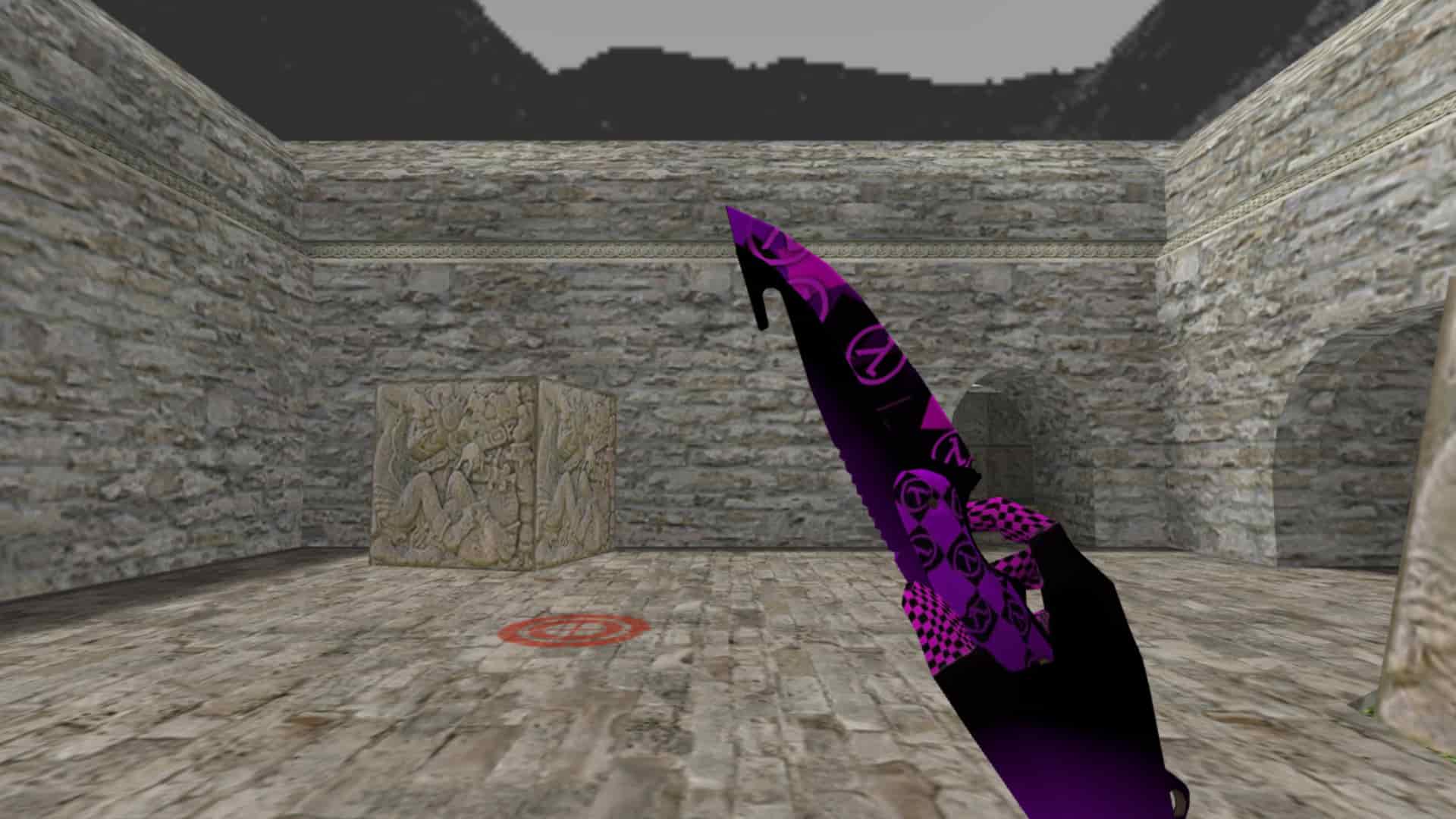 Нож с лезвием крюком Purple Error