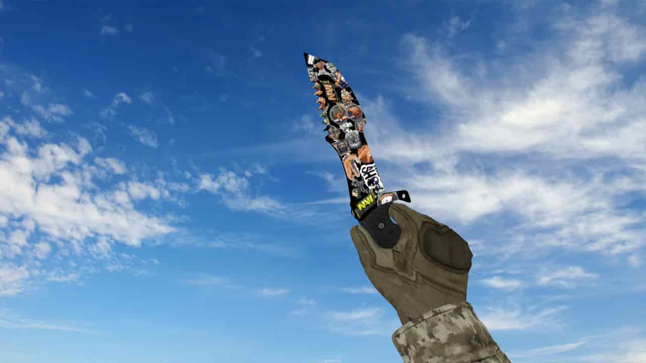 Huntsman Knife Sticker Bomb