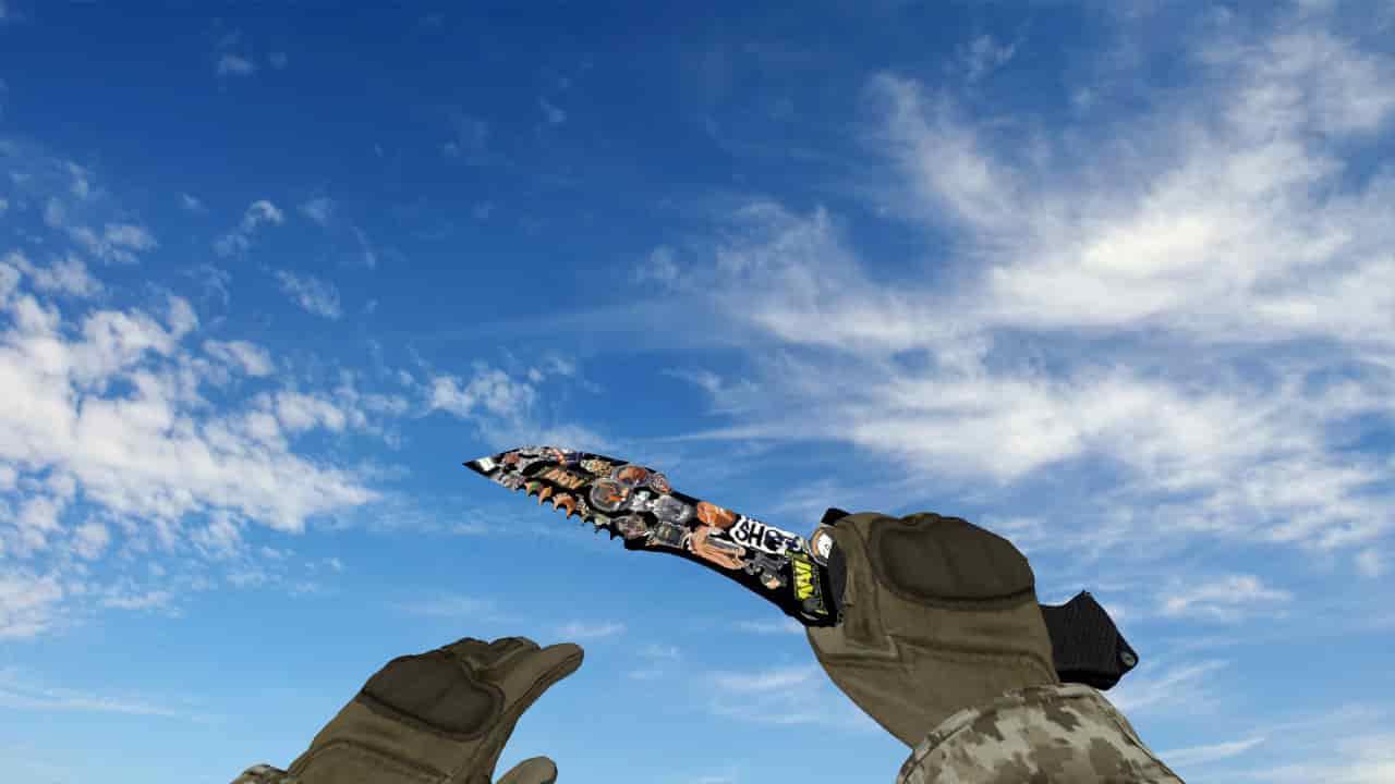 Huntsman Knife Sticker Bomb