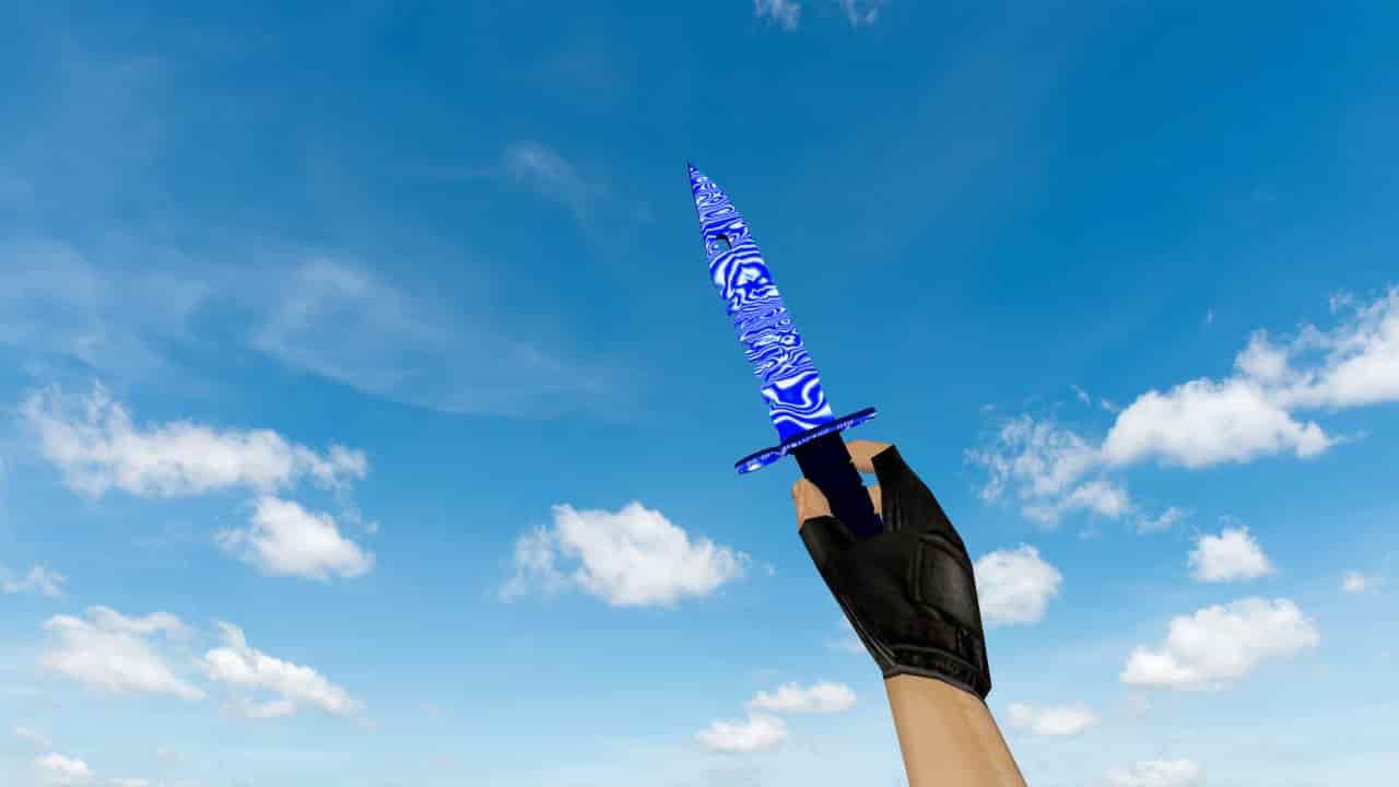 Штык-нож M9 «Дамасская сталь» Blue