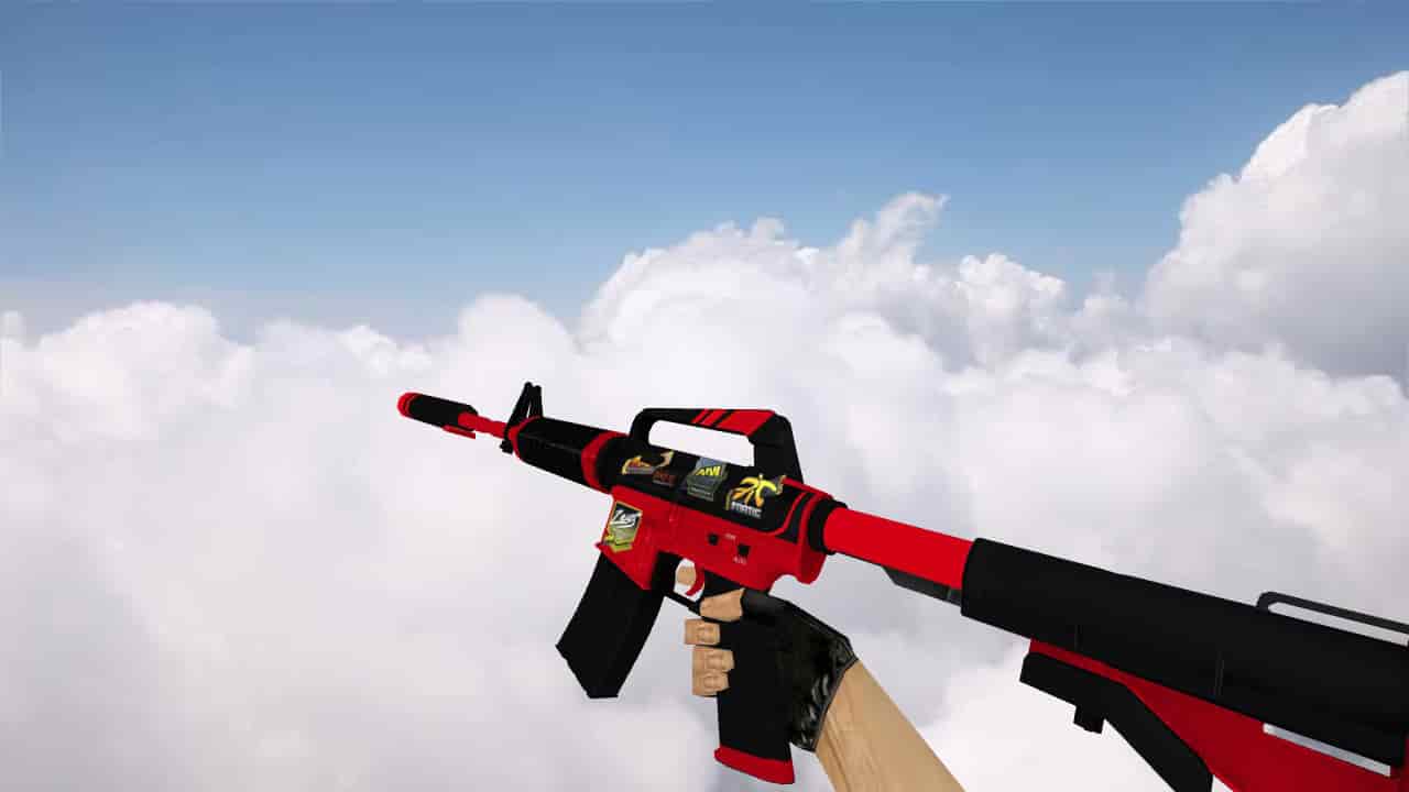 M4A1 Red Pleasure w Stickers