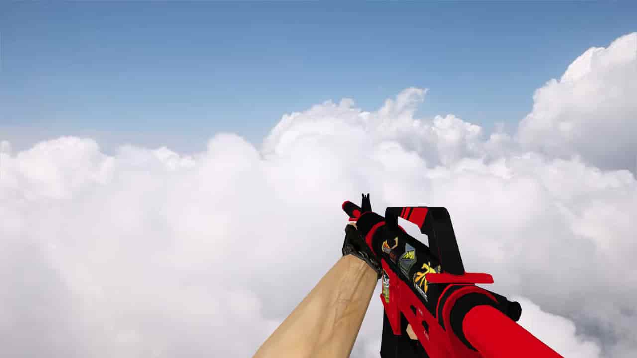 M4A1 Red Pleasure w Stickers