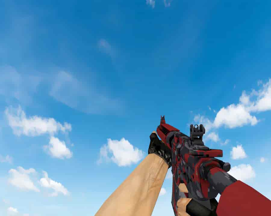 M4A4 | Пиксельный камуфляж «Красный» (Red DDPAT)