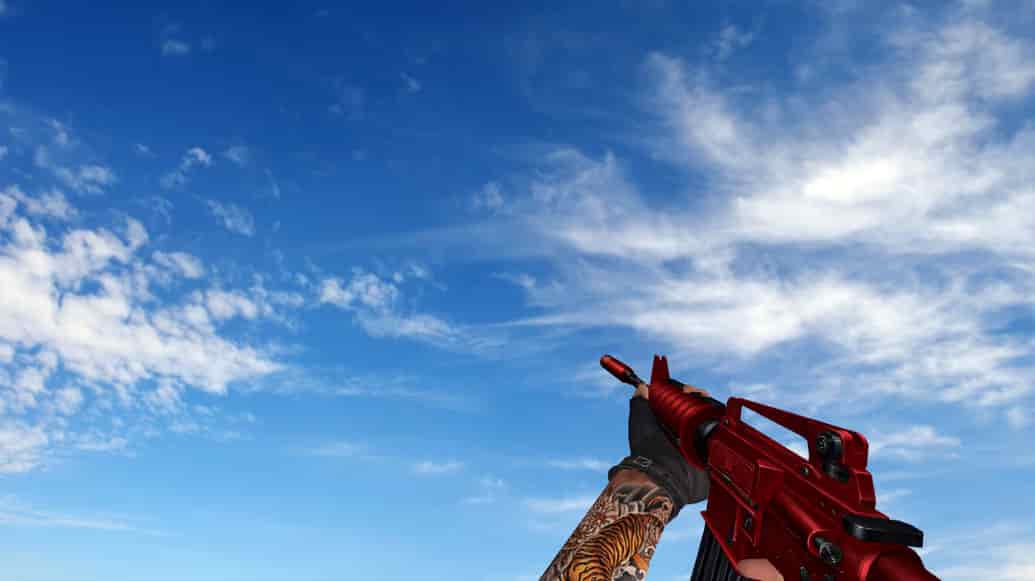 Пак моделей оружия «Red Weapons With Tattoo»