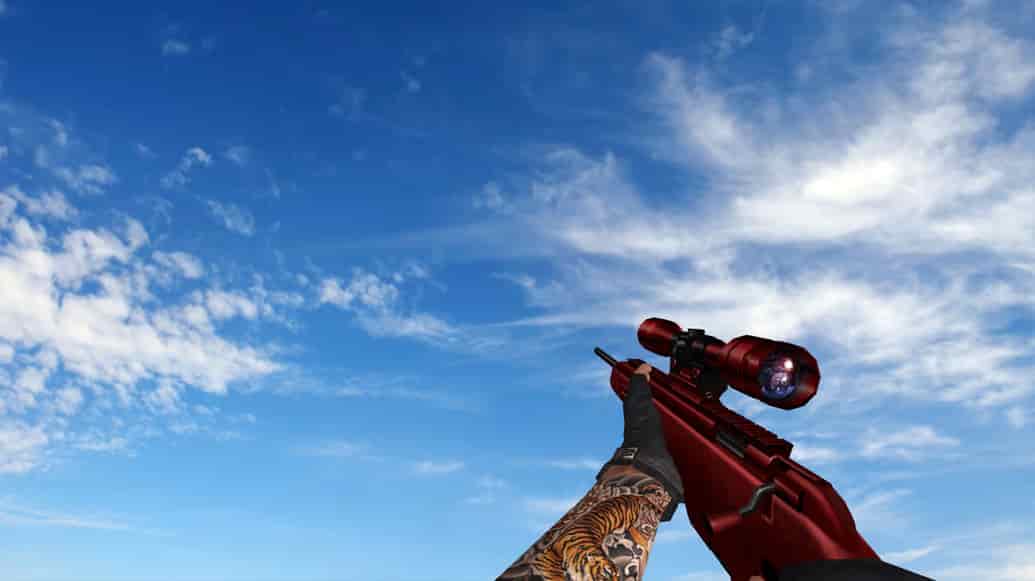 Пак моделей оружия «Red Weapons With Tattoo»