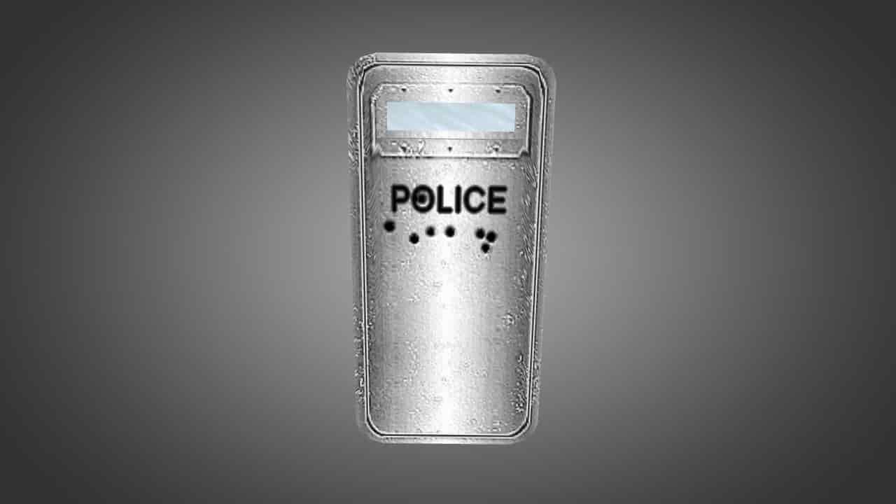 Black and Silver Riot Shields