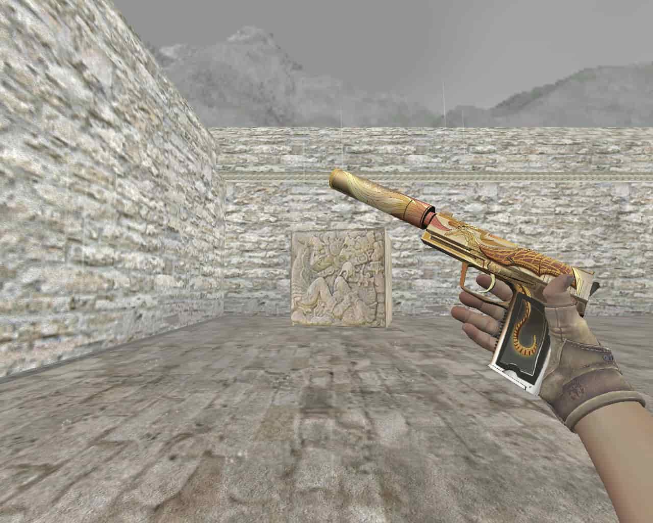 USP «Драгон Лор» + перчатки «Бладхаунд | Бронза»