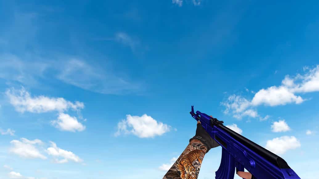 Пак моделей оружия «Blue Weapons With Tattoo»