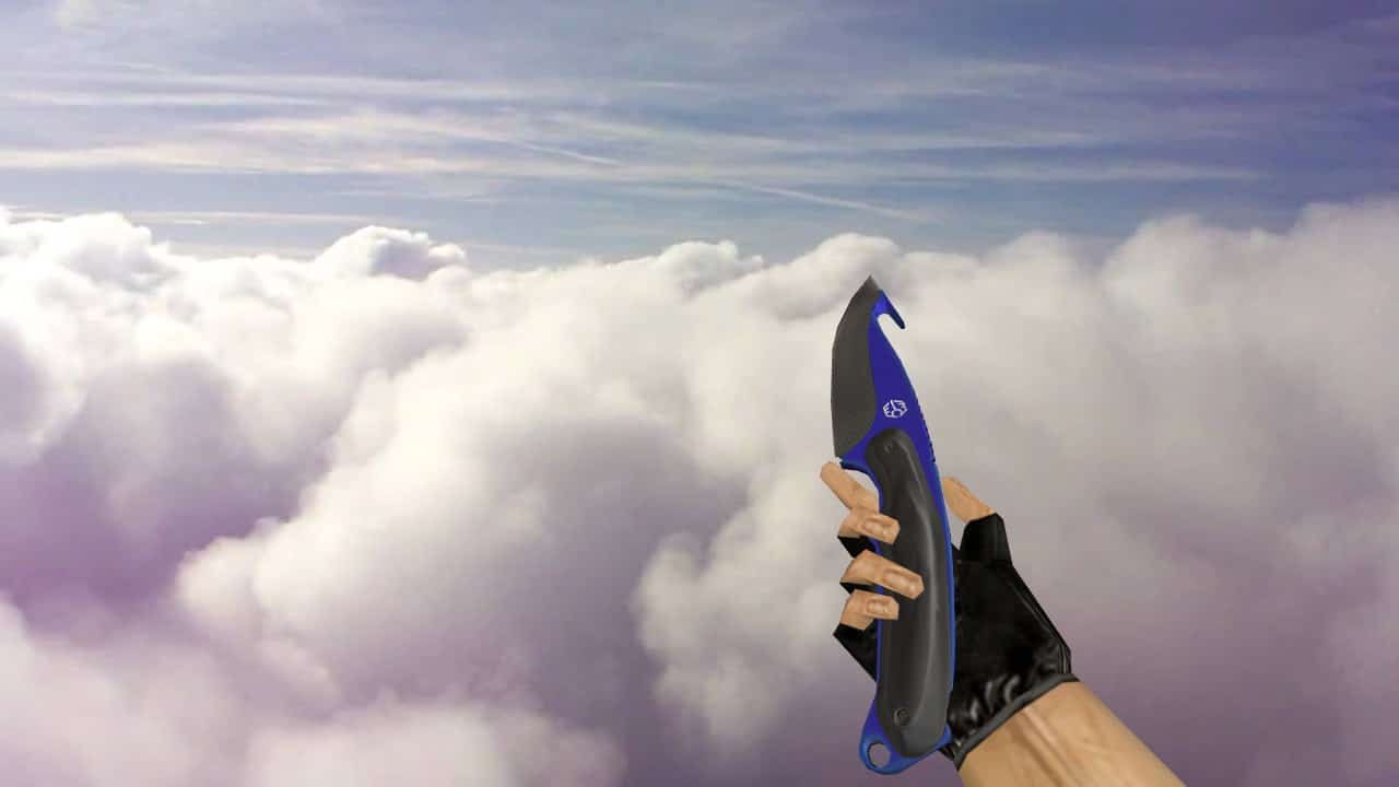 Gut Knife Automatic Blue