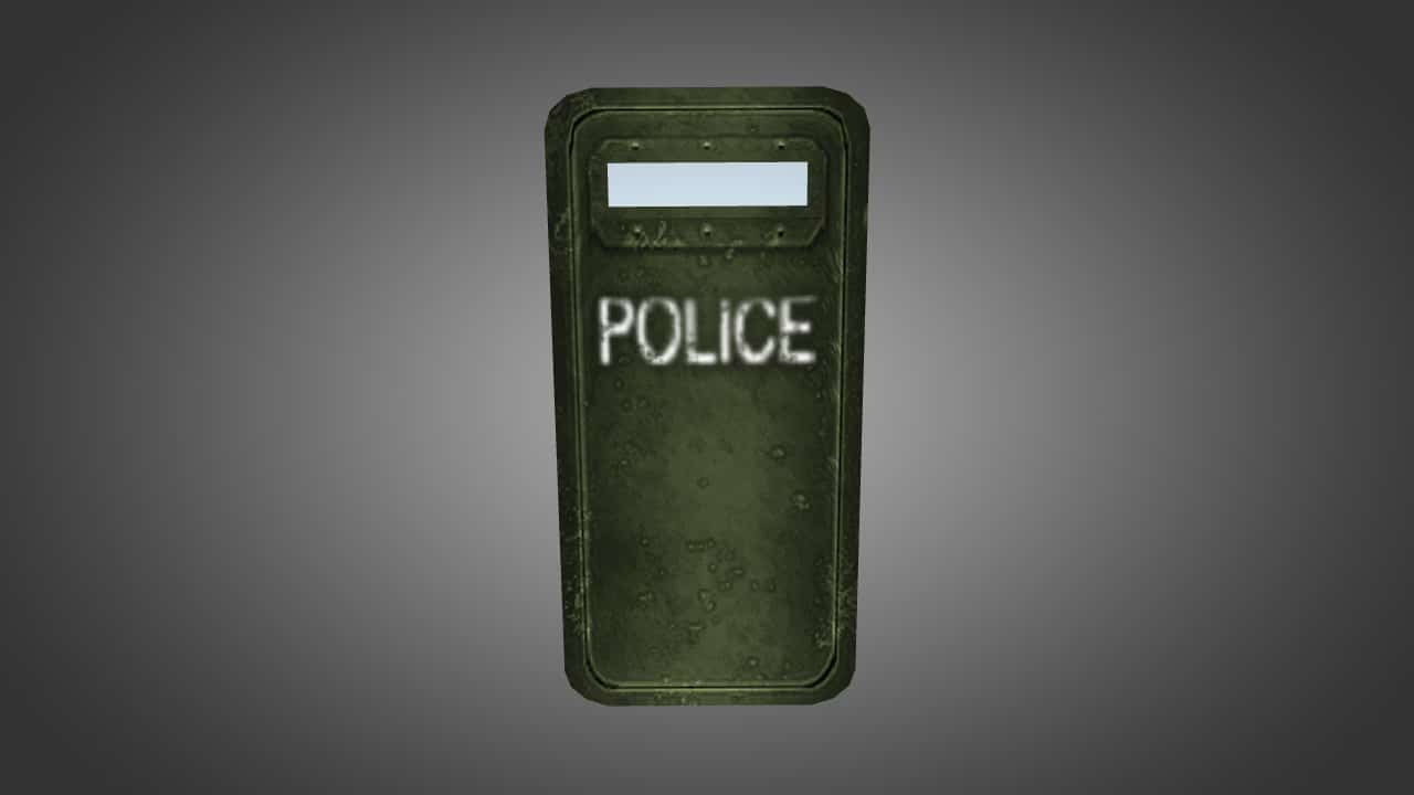 Green Police Shield