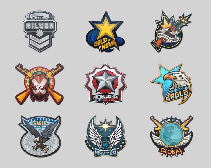Пак граффити «Звания из CS:GO»