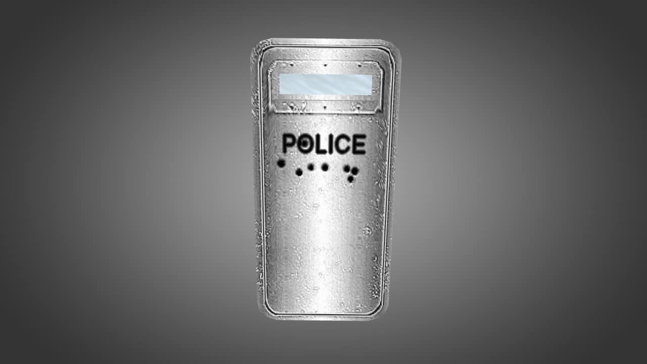 Black and Silver Riot Shields