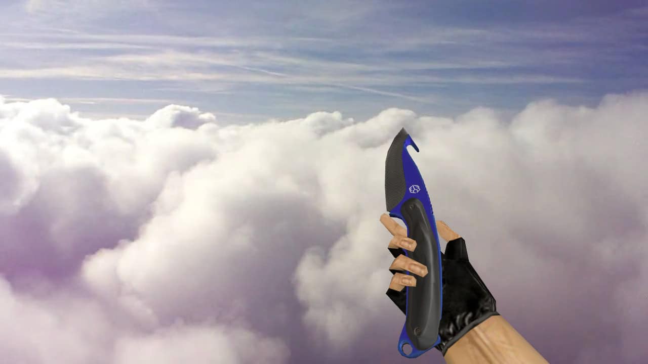 Gut Knife Automatic Blue